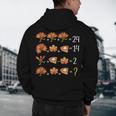 Math Number Thanksgiving Count Answer Pie Turkey Teacher Men's Hoodie Back Print, novelty gifts, funny gifts