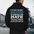 Math Teacher If At First You Don't Succeed Men's Hoodie Back Print, novelty gifts, funny gifts Math Teacher If At First You Don't Succeed Men's Hoodie Back Print, novelty gifts, funny gifts