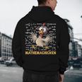 Mathemachicken Chicken Math Teacher Back To School Men's Hoodie Back Print, novelty gifts, funny gifts