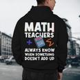 Mathematics Teachers Math Teacher For Men Women Men's Hoodie Back Print, novelty gifts, funny gifts