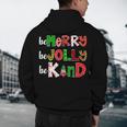 Be Merry Be Jolly Be Kind Merry Christmas Teacher Xmas Pjs Men's Hoodie Back Print, novelty gifts, funny gifts