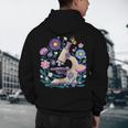 Microscope Flower Butterfly Biology Science Teacher Student Men's Hoodie Back Print, novelty gifts, funny gifts