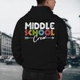 Middle School Crew Retro Teacher Student Vintage Men's Hoodie Back Print, novelty gifts, funny gifts