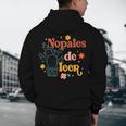 Nopales De Leer Spanish Teacher Maestra Cactus Bilingual Men's Hoodie Back Print, novelty gifts, funny gifts