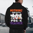 Nothing Scares Me I'm A Pre-K Teacher Halloween Ghosts Men's Hoodie Back Print, novelty gifts, funny gifts
