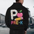 P Is For Pre K Teacher Student Pencil Apple Back To School Men's Hoodie Back Print, novelty gifts, funny gifts P Is For Pre K Teacher Student Pencil Apple Back To School Men's Hoodie Back Print, novelty gifts, funny gifts
