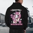Pink Unicorn Spanish Teacher Regalos Para Bilingue Teacher Men's Hoodie Back Print, novelty gifts, funny gifts Pink Unicorn Spanish Teacher Regalos Para Bilingue Teacher Men's Hoodie Back Print, novelty gifts, funny gifts