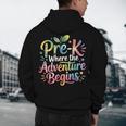 Pre-K Where The Adventure Begins Preschool Teachers Students Men's Hoodie Back Print, novelty gifts, funny gifts