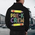 Pre-K Crew PreK Teachers Back To School Men's Hoodie Back Print, novelty gifts, funny gifts