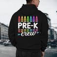 Pre-K Crew Teacher Team Squad Hello Back School Graduation Men's Hoodie Back Print, novelty gifts, funny gifts
