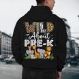 Pre-k Teacher Kids Back To School Wild About Pre-k Men's Hoodie Back Print, novelty gifts, funny gifts