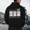 Preppy Silly Teacher Goose Build Character Back To School Men's Hoodie Back Print, novelty gifts, funny gifts
