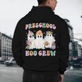 Preschool Boo Crew Groovy Halloween Floral Ghost Teacher Men Women Kids Men's Hoodie Back Print, novelty gifts, funny gifts Preschool Boo Crew Groovy Halloween Floral Ghost Teacher Men Women Kids Men's Hoodie Back Print, novelty gifts, funny gifts