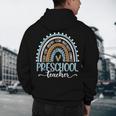 Preschool Teacher Leopard Boho Rainbow Back To School Men's Hoodie Back Print, novelty gifts, funny gifts Preschool Teacher Leopard Boho Rainbow Back To School Men's Hoodie Back Print, novelty gifts, funny gifts