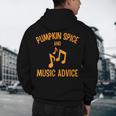 Pumpkin Spice And Music Advice Music Teacher Halloween Men's Hoodie Back Print, novelty gifts, funny gifts