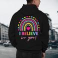 Rainbow I Believe In You Teacher Testing Day Men's Hoodie Back Print, novelty gifts, funny gifts Rainbow I Believe In You Teacher Testing Day Men's Hoodie Back Print, novelty gifts, funny gifts