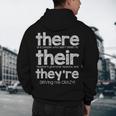 There Their They'Re English Grammar Teacher Humor Men's Hoodie Back Print, novelty gifts, funny gifts