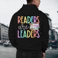 Readers Are Leaders Reading Book Lovers Teacher Women Kids Men's Hoodie Back Print, novelty gifts, funny gifts