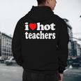 Retro I Love Hot Teachers Vintage I Heart Hot Teacher Men Women Girls Kids Men's Hoodie Back Print, novelty gifts, funny gifts