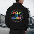 Retro Play Is Learning Teacher Back To School Men's Hoodie Back Print, novelty gifts, funny gifts