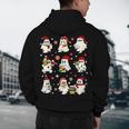 Santa Ghost Reading Books Christmas Library Teacher Men's Hoodie Back Print, novelty gifts, funny gifts