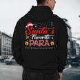 Santa's Favorite Para Christmas Paraprofessional Teacher Men's Hoodie Back Print, novelty gifts, funny gifts Santa's Favorite Para Christmas Paraprofessional Teacher Men's Hoodie Back Print, novelty gifts, funny gifts