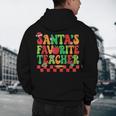 Santas Favorite Teacher Retro Groovy Christmas Xmas Women Men's Hoodie Back Print, novelty gifts, funny gifts Santas Favorite Teacher Retro Groovy Christmas Xmas Women Men's Hoodie Back Print, novelty gifts, funny gifts
