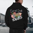 Second Grade Teacher Leopard Pencil 2nd Grade Women Teacher Men's Hoodie Back Print, novelty gifts, funny gifts