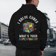 I Solve Cubes Speed Cubing Vintage Youth Math Teacher Men's Hoodie Back Print, novelty gifts, funny gifts