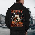 Sorry I'm Booked Ghost Reading Book Lover Teacher Halloween Men's Hoodie Back Print, novelty gifts, funny gifts