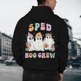 SPED Boo Crew Halloween Floral Ghost Special Ed SPED Teacher For Men Women Kids Men's Hoodie Back Print, novelty gifts, funny gifts
