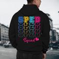 SPED Squad Proud Special Education Para Teacher Colorful Men's Hoodie Back Print, novelty gifts, funny gifts