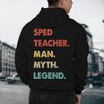 Sped Teacher Man Myth Legend Men's Hoodie Back Print, novelty gifts, funny gifts