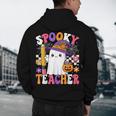 Spooky Teacher Ghost Pencil Teach Halloween Teacher Men's Hoodie Back Print, novelty gifts, funny gifts