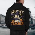 Spooky Teacher Halloween Cute Ghost Pumpkin Reading Women Men's Hoodie Back Print, novelty gifts, funny gifts