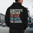 Substitute Teacher Man The Myth The Legend Appreciation Day Men's Hoodie Back Print, novelty gifts, funny gifts Substitute Teacher Man The Myth The Legend Appreciation Day Men's Hoodie Back Print, novelty gifts, funny gifts