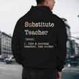 Substitute Teacher Like A Normal Teacher But Cooler Men's Hoodie Back Print, novelty gifts, funny gifts Substitute Teacher Like A Normal Teacher But Cooler Men's Hoodie Back Print, novelty gifts, funny gifts