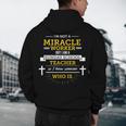 Sunday School Teacher TShirt Miracle Worker Men's Hoodie Back Print, novelty gifts, funny gifts
