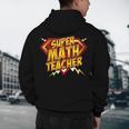 Super Math Teacher Educational Superhero Men's Hoodie Back Print, novelty gifts, funny gifts