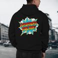 Superhero Teacher Retro Comic Teaching Superpower Men's Hoodie Back Print, novelty gifts, funny gifts