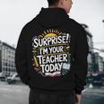 Surprise I'M Your Teacher Today Sub Substitute Teacher Men's Hoodie Back Print, novelty gifts, funny gifts Surprise I'M Your Teacher Today Sub Substitute Teacher Men's Hoodie Back Print, novelty gifts, funny gifts