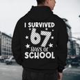 I Survived 67 Days Of School Teachers Students Men's Hoodie Back Print, novelty gifts, funny gifts