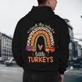 I Teach The Cutest Little Turkeys Thanksgiving Teacher Men Women Girls Kids Men's Hoodie Back Print, novelty gifts, funny gifts
