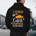 I Teach The Cutest Pumpkins In The Patch Teacher School For Men Women Kids Men's Hoodie Back Print, novelty gifts, funny gifts