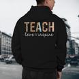 Teach Love Inspire Leopard Back To School Cute Teacher Men Women Girls Kids Men's Hoodie Back Print, novelty gifts, funny gifts