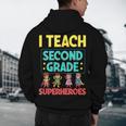 I Teach Second Grade Superheroes Teacher Superhero Men's Hoodie Back Print, novelty gifts, funny gifts