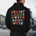 Teacher Christmas Alphabet Back To School Holiday Learning Men's Hoodie Back Print, novelty gifts, funny gifts