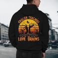 Teacher Halloween All English Teachers Love Brains Men's Hoodie Back Print, novelty gifts, funny gifts