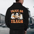 Teacher Halloween Trick Or Teach Retro Groovy Floral Ghost Men's Hoodie Back Print, novelty gifts, funny gifts Teacher Halloween Trick Or Teach Retro Groovy Floral Ghost Men's Hoodie Back Print, novelty gifts, funny gifts