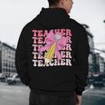 Teacher Pencil Back To School Groovy Pink Teacher First Day Men's Hoodie Back Print, novelty gifts, funny gifts Teacher Pencil Back To School Groovy Pink Teacher First Day Men's Hoodie Back Print, novelty gifts, funny gifts